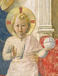 Detail of the Christ Child from the Madonna delle Ombre, Madonna of the Shadows, 1450